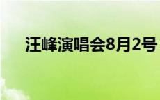 汪峰演唱会8月2号 8月2日汪峰演唱会 