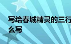 写给春城精灵的三行情书怎么写 三行情书怎么写 