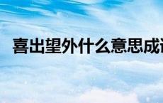 喜出望外什么意思成语 喜出望外什么意思 