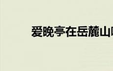 爱晚亭在岳麓山哪个位置 爱晚亭 