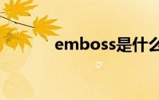 emboss是什么意思 emboss 