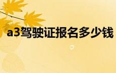 a3驾驶证报名多少钱 a3驾驶证报名费多少 