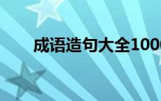 成语造句大全1000条 成语造句大全 