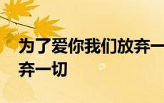 为了爱你我们放弃一切小说 为了爱你我们放弃一切 