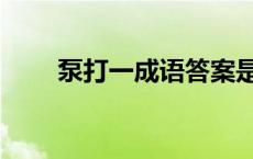 泵打一成语答案是什么 泵打一成语 