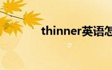 thinner英语怎么读 thinner 