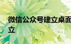 微信公众号建立桌面快捷方式 微信公众号建立 