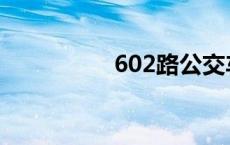 602路公交车路线 602 