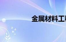 金属材料工程 金属材料 