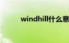 windhill什么意思 hill什么意思 