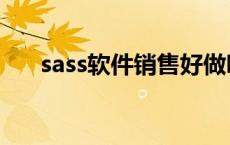 sass软件销售好做吗 软件销售好做吗 