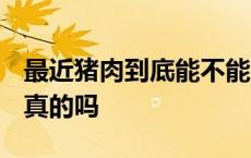 最近猪肉到底能不能吃2020 最近不能吃猪肉真的吗 