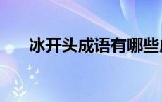 冰开头成语有哪些成语 冰开头的成语 