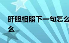 肝胆相照下一句怎么接 肝胆相照的意思是什么 