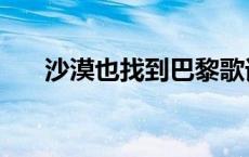 沙漠也找到巴黎歌词 沙漠也找到巴黎 