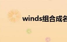 winds组合成名曲 winds组合 