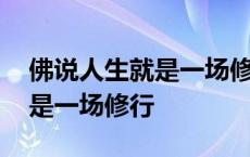 佛说人生就是一场修行内外兼修 佛说人生就是一场修行 