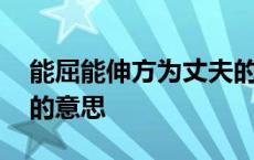 能屈能伸方为丈夫的上一句是什么 能屈能伸的意思 