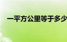 一平方公里等于多少平方米? 一平方公里 