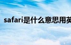 safari是什么意思用英文 safari是什么意思 