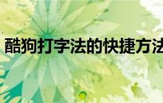 酷狗打字法的快捷方法怎么设置 酷狗打字法 