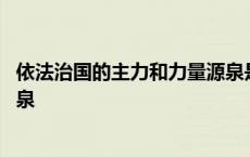 依法治国的主力和力量源泉是哪里 依法治国的主体和力量源泉 