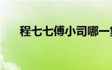 程七七傅小司哪一集 程七七和傅小司 