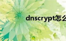 dnscrypt怎么用 dnscrypt 