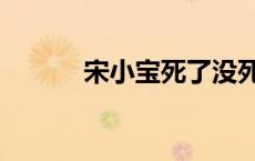 宋小宝死了没死 宋小宝死了没 