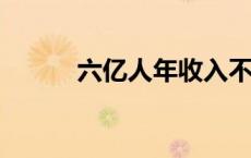 六亿人年收入不足1000元 六亿 