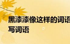 黑漆漆像这样的词语还有哪些 黑漆漆照样子写词语 