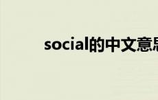 social的中文意思 so的中文意思 