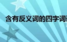 含有反义词的四字词语 含夸张的四字词语 