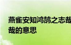 燕雀安知鸿鹄之志哉出处 燕雀安知鸿鹄之志哉的意思 