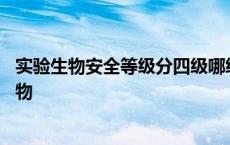 实验生物安全等级分四级哪级生物安全防护要求最高 实验生物 