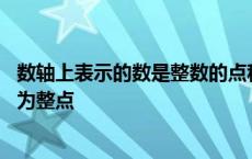 数轴上表示的数是整数的点称为整点 数轴上表示整数的点称为整点 