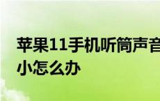 苹果11手机听筒声音小怎么办 手机听筒声音小怎么办 