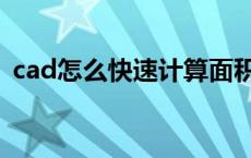 cad怎么快速计算面积 cad怎么快速算面积 