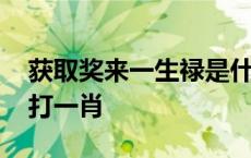 获取奖来一生禄是什么意思 获取奖来一生禄打一肖 