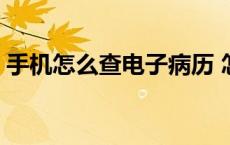 手机怎么查电子病历 怎样查询医院病历档案 