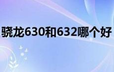 骁龙630和632哪个好 骁龙630和653哪个好 