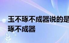 玉不琢不成器说的是对心理发展的作用 玉不琢不成器 