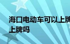 海口电动车可以上牌照吗 海口60v电动车能上牌吗 