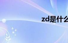 zd是什么意思 zd 