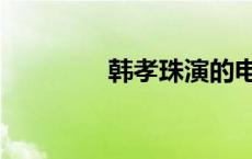 韩孝珠演的电视剧 韩孝珠 