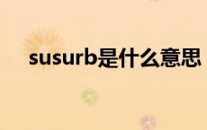 susurb是什么意思 suburb是什么意思 