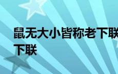 鼠无大小皆称老下联纪晓岚 鼠无大小皆称老下联 