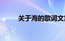 关于海的歌词文案 关于海的歌词 