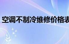 空调不制冷维修价格表 空调不制冷维修价格 