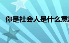 你是社会人是什么意思 社会人是什么意思 